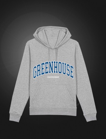 GREEN HOUSE UNIVERSITY HOODIE GREY COFFEESHOP