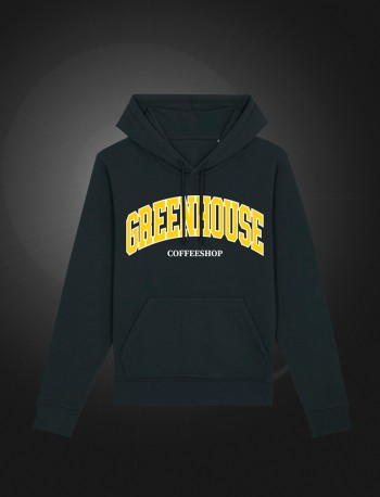 GREEN HOUSE UNIVERSITY HOODIE BLACK COFFEESHOP